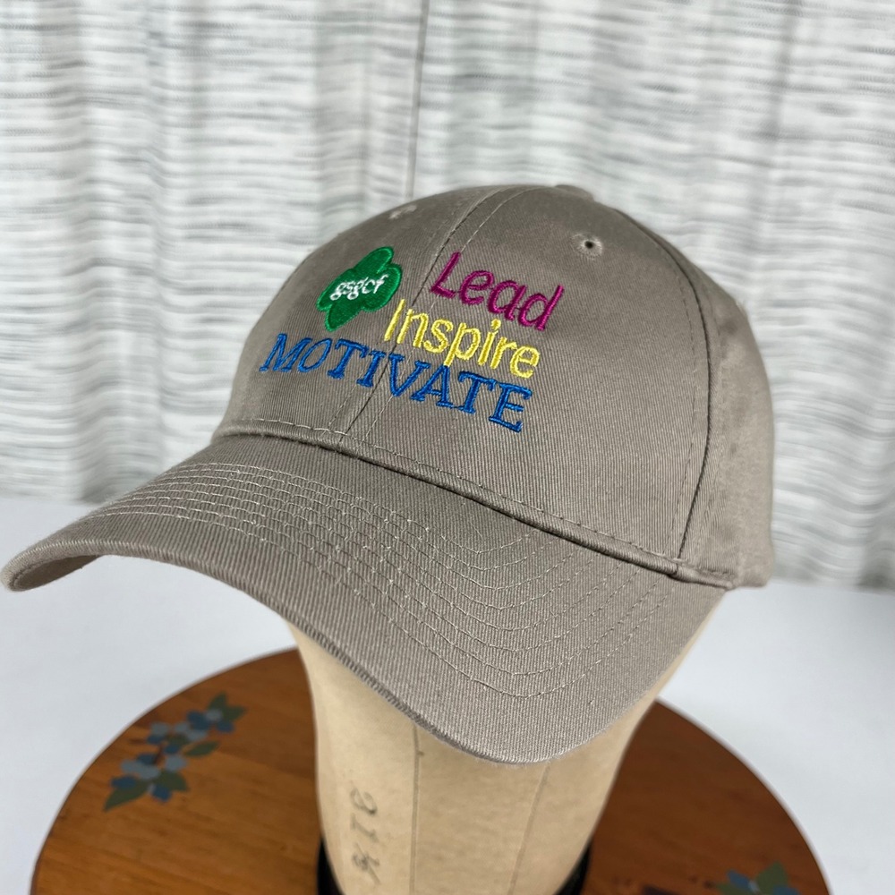 Port & Company Girl Scouts GSGCF Hat Khaki Lead Inspire Motivate Cap CP80A
